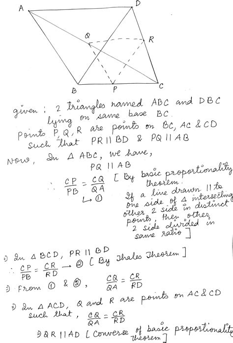 in figure two triangles abc and dbc lie on the same side of base bc p is a point on bc such