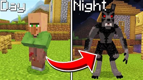 Villagers Become Werewolves At Night In Minecraft Youtube