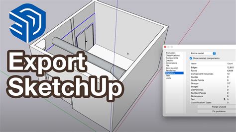 How To Export Sketchup Model Youtube