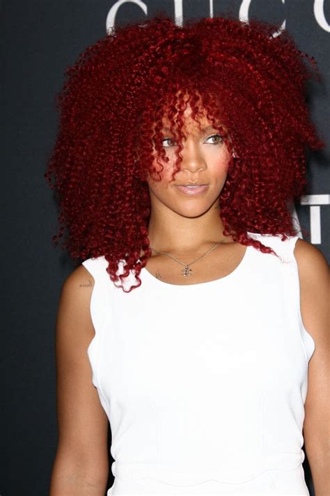 Rihanna Curly Hair Red Color Hair By Sisi Bryanston Johannesburg