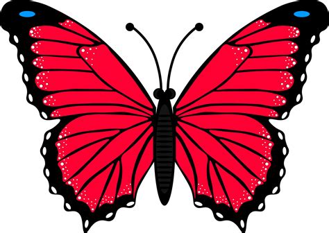 Mariposa Feliz De Dibujos Animados Lindo Con Alas Rojas La Polilla