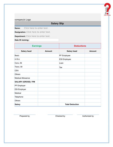 Payslip Templates 28 Free Printable Excel Word Format