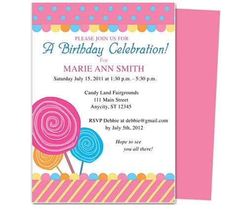 Kids Birthday Party Invitations Wording Ideas Free Invitation