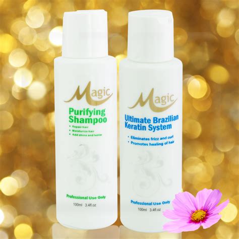 Rinse hair and wash with step 1 (this. 2sets Brazilian Keratin Treatment Straighten+Deep Purifying Shampoo pure keratin magic DIY ...
