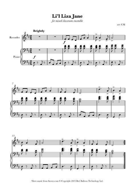 Download free sheet music for alto and soprano recorders. Free Recorder Sheet Music, Lessons & Resources - 8notes.com