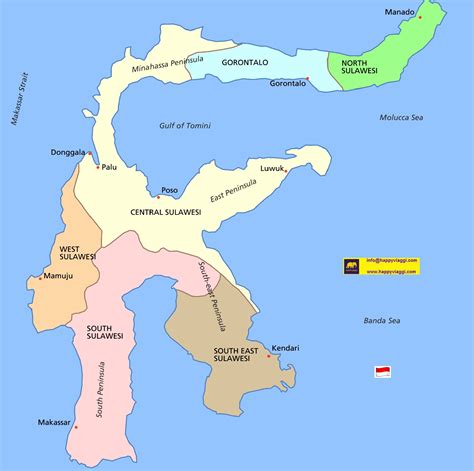 Carta Geografica Isola Di Sulawesi