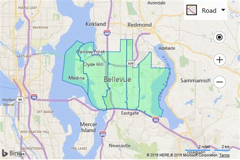 Bellevue Zip Code Map United States Map States District
