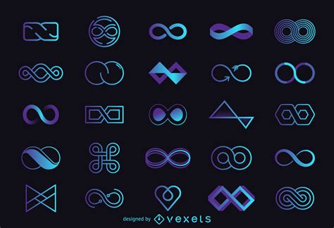 Infinity Logo Template Set Vector Download