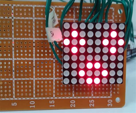 8x8 Led Matrix Using Arduino 4 Steps With Pictures Instructables