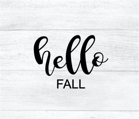 Hello Fall Decalvinyl Decaldecal Quotevinyl Stickervinyl Letters