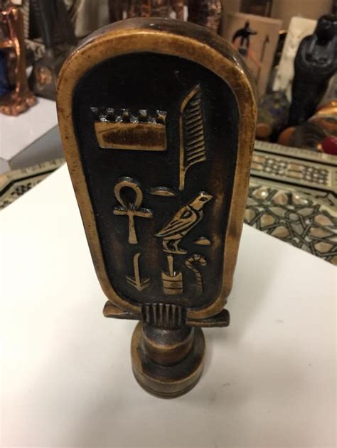 Unique King Tut Cartouche Egyptian Statue Made In Egypt Etsy