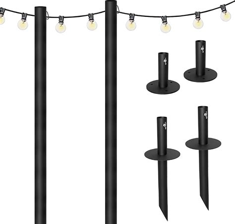 Buy Excello Global Products Bistro String Light Poles 2 Pack