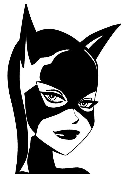 Dibujo Para Colorear De La Cabeza De Catwoman Catwoman Head Close Up Coloring Page En