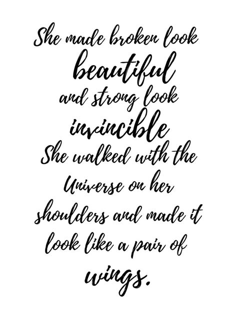 She Made Broken Look Beautiful Typography Wall Art Poem Home Etsy