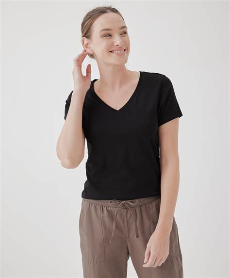 Womens Softspun V Neck Tee Made With Organic Cotton Pact