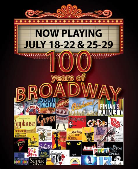 Nsu Summer Dinner Theatre Will Present 100 Years Of Broadway July 18