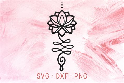 Unalome Lotus SVG Files For Cricut Silhouette Cute Lotus Etsy