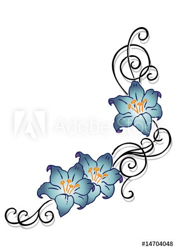 Unica nel suo stile, una creazione intagliata di fiori, adatto per dipinti foto e specchiere su richiesta. "fiori azzurri" Immagini e vettoriali Royalty Free su ...