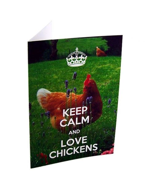 Keep Calm And Love Chickens Card Rosies Pantry Ts And Goodies