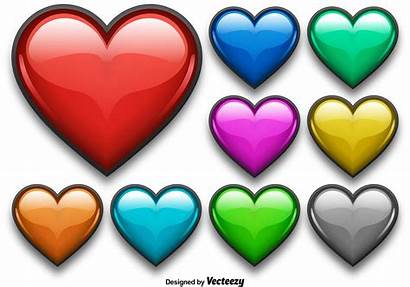 Heart Shiny Colorful Vecteezy Valentine Clipart Card