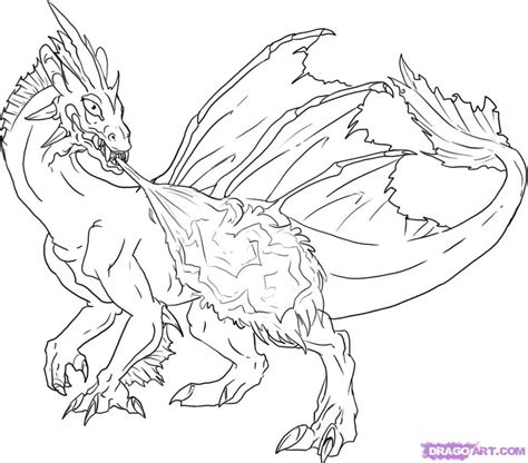 The printable dragon coloring pages are perfect for kids who are really interested in dragons and mythology. Simple Fire Breathing Dragon Drawing at PaintingValley.com | Explore collection of Simple Fire ...