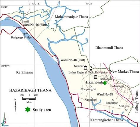 Map Of The Study Location Hazaribag Thana Dhaka Bangladesh