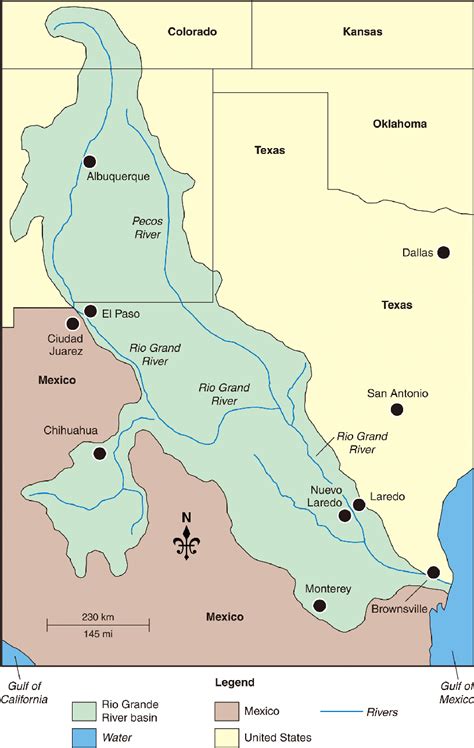 Rio Grande Watershed In Mexico And The United States Map By Mic