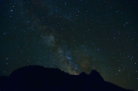 Stars Mountain Night Dark Sky Galaxy Silhouette Star Space