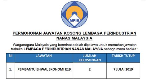 Kementerian hal ehwal ekonomi, setia perdana 5 & 6, kompleks setia perdana, pentadbiran kerajaan persekutuan (8,156.37 km) 62502 putrajaya, wilayah persekutuan, malaysia. Permohonan Jawatan Kosong Lembaga Perindustrian Nanas ...
