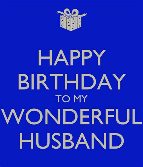 Happy Birthday To My Wonderful Husband Keep Calm And Carry On Image