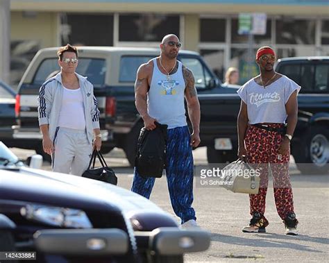 Mark Wahlberg And Dwayne The Rock Johnson On The Set Of Pain And Gain
