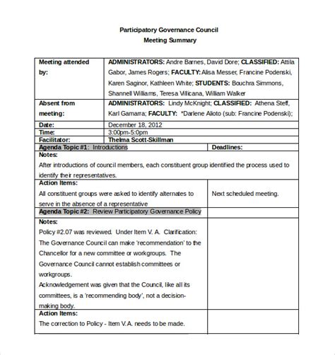 corporate minutes template word charlotte clergy coalition