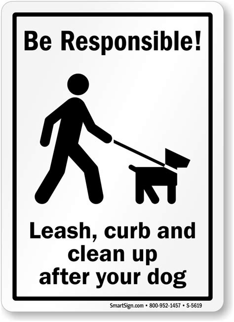 Clean Up After Your Dog Signs Clean Up Dog Poop Signs