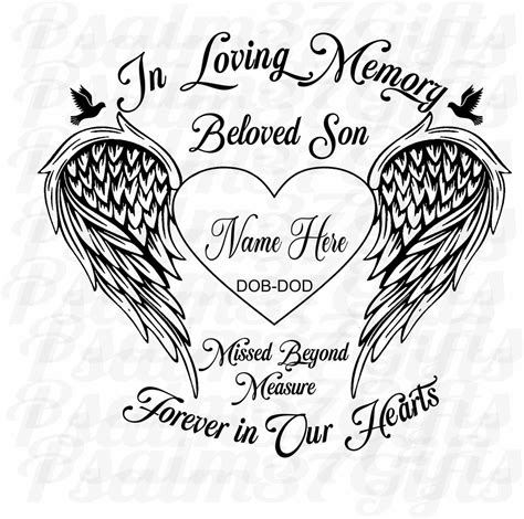 Beloved Son In Loving Memory Of Missed Beyond Measure Forever In Our