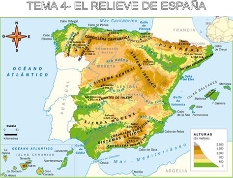 Mapas El Relieve Español Planeta Educarex