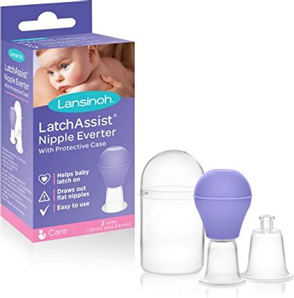 Lansinoh LatchAssist Nipple Everter 1 Count 2 Flange Sizes To Draw