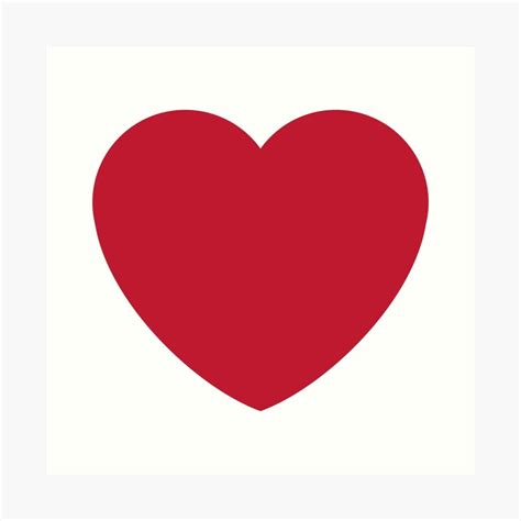 Rotes Herz Emoji Kunstdruck Von Winkham Redbubble