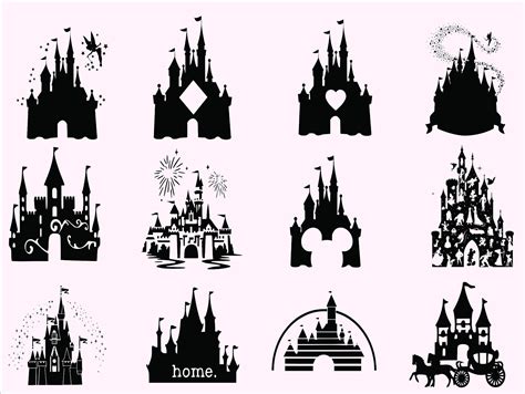 Free 285 Disney Castle Home Svg SVG PNG EPS DXF File