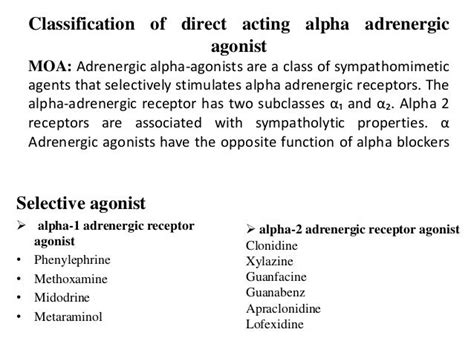 Alpha 2 Adrenergic Agonist Slidesharetrick