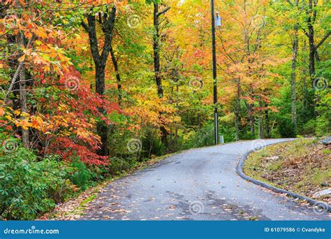 Autumn Country Road Stockfoto Bild Von Land Berg Nave 61079586