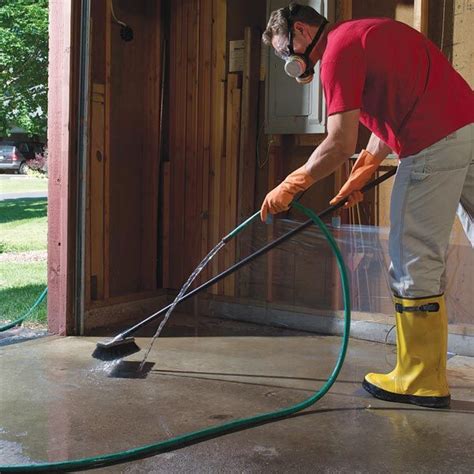 Clean the concrete surface and allow it to dry. How to Remove Paint from Concrete and Other Stains | Home improvement | Remove paint from ...