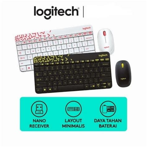 Jual Logitech Wireless Combo Keyboard Mouse Mk240 M212 Mini