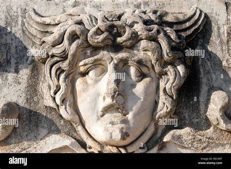 Medusa Head Apollo Temple Didyma Turkey Stock Photo Alamy