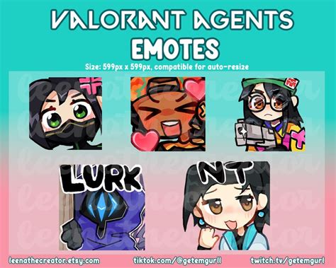 5 Valorant Emotes Sage Viper Raze Omen Kj Etsy Ireland