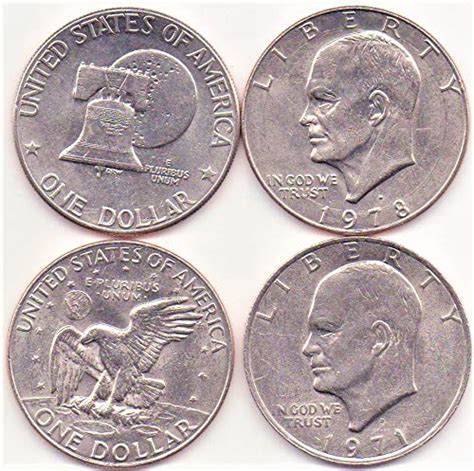 Eisenhower Ike Dollars Set Of 4 Different Dates Between 1971 1978