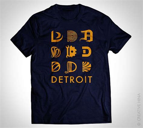 Detroit Top Eclectic D T Shirt The D Motown Motor Etsy