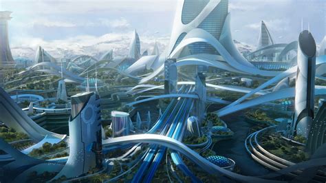 Download 1920x1080 Futuristic City Towers Buildings
