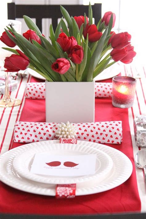 25 Romantic Valentines Day Table Setting Ideas Valentine Day Table