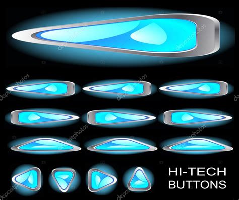 Hi Tech Buttons Set 1 — Stock Vector © Elenita 1185305