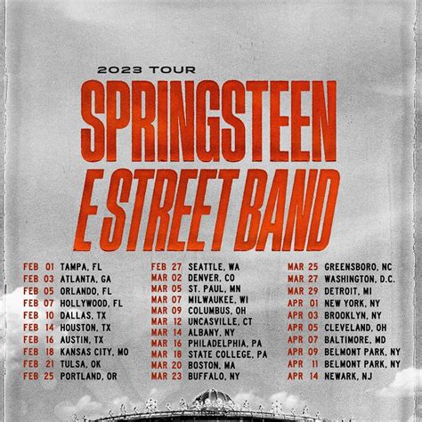 Bruce Springsteen And The E Street Band Share Dates For 2023 Tour Hot